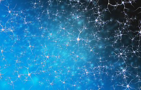 Neurons of the nervous system cells. 3d illustrationの写真素材