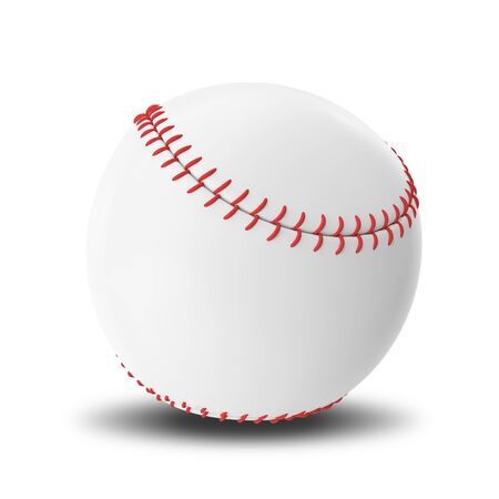 Baseball ball isolated on white background. 3d illustrationの写真素材