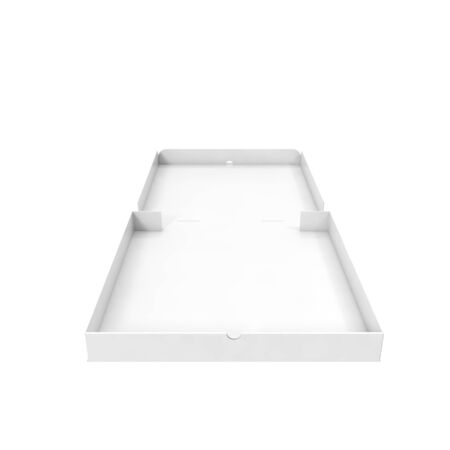 White blank pizza box isolated on white background.の写真素材