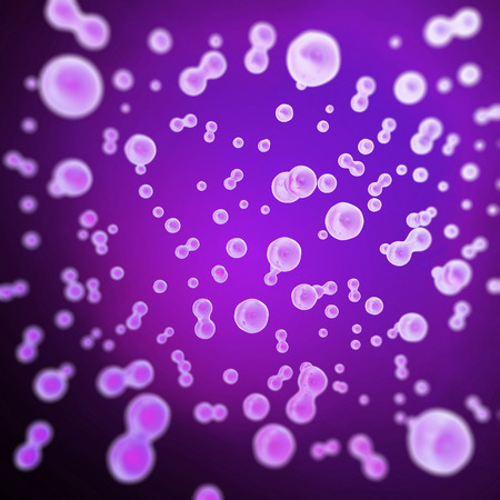 Human cell, animal cell, science bacgkround 3d illustrationの写真素材