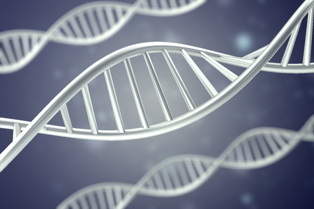 Synthetic, artificial DNA molecule, the concept of artificial intelligence. 3d rendering.の写真素材