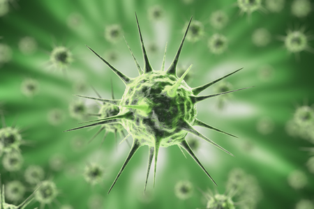 3d rendering, Hepatitis, H1N1, HIV, FLU, AIDS viruses abstract backgroundの写真素材