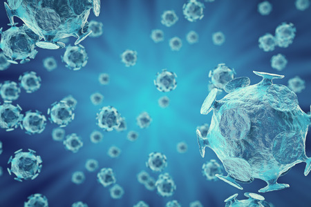 3d rendering, Hepatitis, H1N1, HIV, FLU, AIDS viruses abstract background