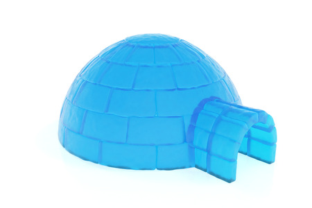 Iigloo isolated on white background. 3d renderingの写真素材