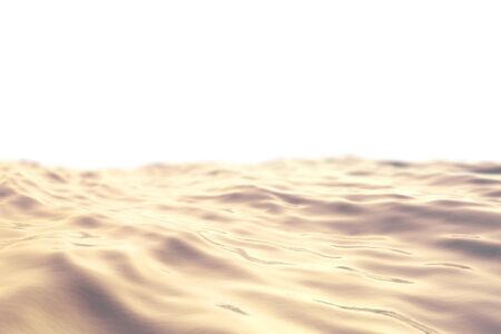 Sea, ocean wave close-up sunset, low angle view, cross processing effect. Hard focus with selective focus. 3d renderingの写真素材