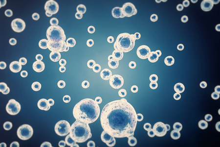 Science background with cells. Medicine scientific concept. 3d renderingの写真素材