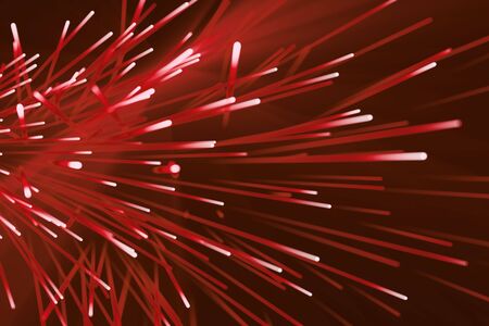 Abstract particles background, explosion with particles and light beam, 3d rendering