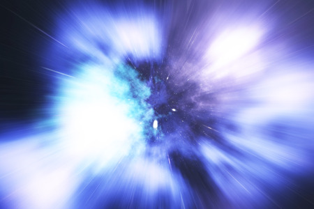 Abstract speed tunnel warp in space, wormhole or black hole, scene of overcoming the temporary space in cosmos, 3d renderingの写真素材