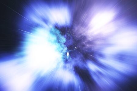 Abstract speed tunnel warp in space, wormhole or black hole, scene of overcoming the temporary space in cosmos, 3d renderingの写真素材