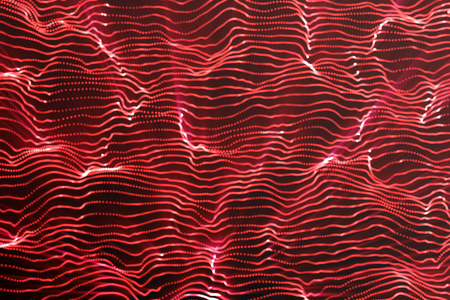 Landscape background. Cyberspace landscape grid. 3d technology. Abstract red landscape on black...