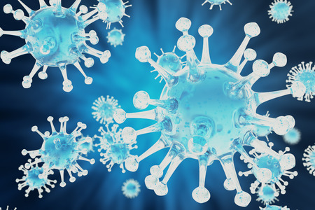 3D illustration virus, bacteria, cell infected organism, virus abstract backgroundの写真素材