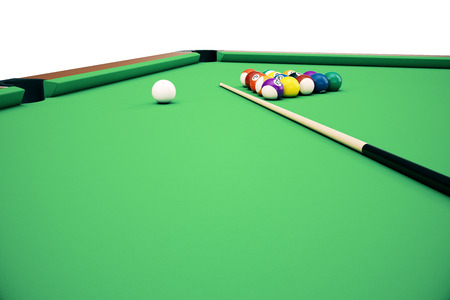 3D illustration pool billiard game. American pool billiard. Pool billiard game. Billiard sport concept.の写真素材
