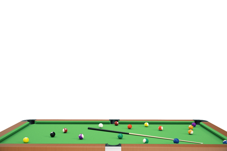 3D illustration pool billiard game. American pool billiard. Pool billiard game, Billiard sport concept.の写真素材