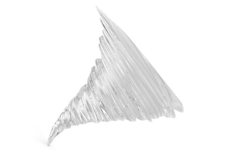 Realistic tornado swirl isolated on white background, 3D renderingの写真素材