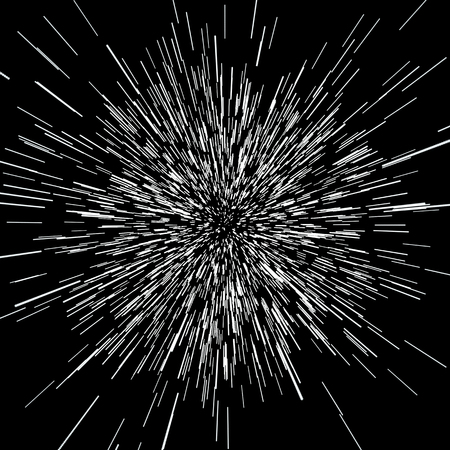Abstract Background With Star Warp or Hyperspace. Abstract Exploding Effect. Hyperspace Travel. The Concept of Space Travel by Changing Time and Space, 3D Renderingの写真素材
