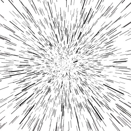 Abstract Background With Star Warp or Hyperspace. Abstract Exploding Effect. Hyperspace Travel. The Concept of Space Travel by Changing Time and Space, 3D Renderingの写真素材
