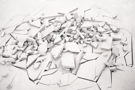 3d rendering cracked earth abstract background. Cracked concrete earth abstract background.の写真素材