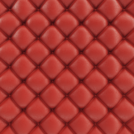 3D illustration leather sofa texture. Luxurious texture of red-colored leather upholstery. Leather Upholstery Sofa Background.の写真素材