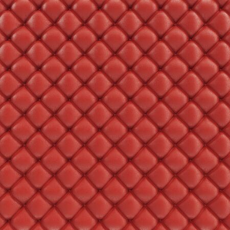 3D illustration leather sofa texture. Luxurious texture of red-colored leather upholstery. Leather Upholstery Sofa Background.の写真素材