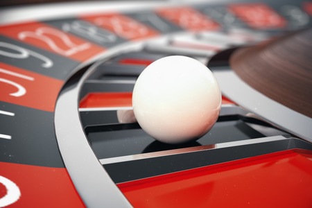 Las Vegas Casino Roulette 3D rendering concept. Casino Roulette Game. Casino Gambling Concept.の写真素材