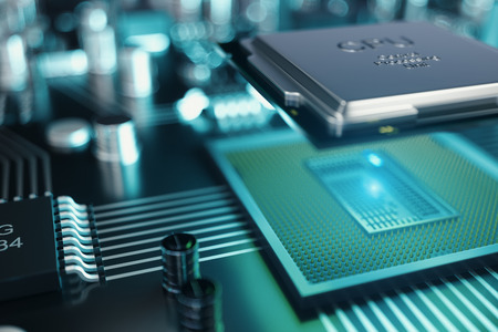 Circuit board. Technology background. Central Computer Processors CPU concept. Motherboard digital...