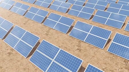 Solar panels. Alternative energy. Renewable energy concept. Ecological, clean energy. Photovoltaic...