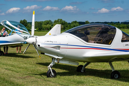 Breclav, Czech Republic - July 02, 2022 Aviation Day. TL-2000 Sting, ultralight, small sports aircraftのeditorial素材