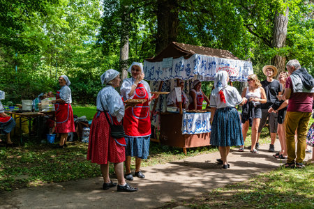 Straznice, Czech Republic - June 23, 2022 International Folklore Festivalのeditorial素材