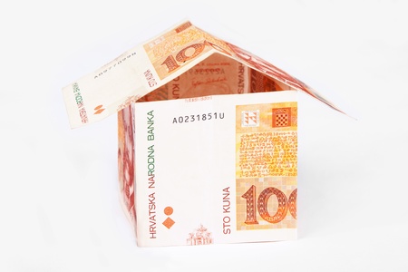 Money from Croatia in Europe, Kuna banknotesの写真素材