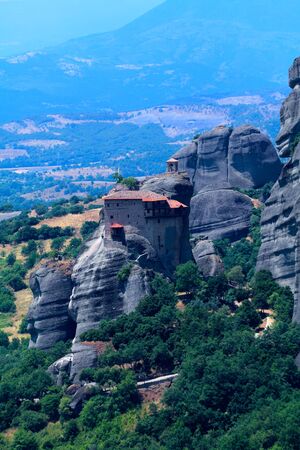 The Holy Monastery of St. Nicholas Anapausas, Meteora, Thessaly, Greeceの写真素材