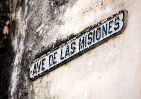 Vintage Sign of name of street, Havana, Cubaの写真素材