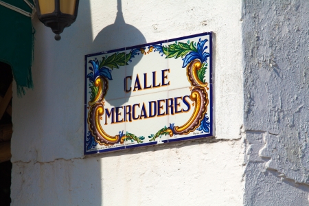 Vintage Sign of name of street, Havana, Cubaの写真素材