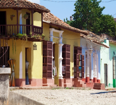 Houses in the old town, Trinidad, Cubaの写真素材