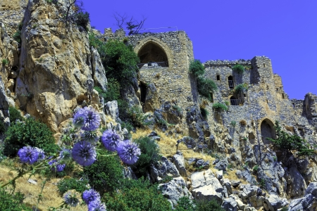 Saint Hilarion Castle in Kyrenia mountain range, North Cyprusのeditorial素材