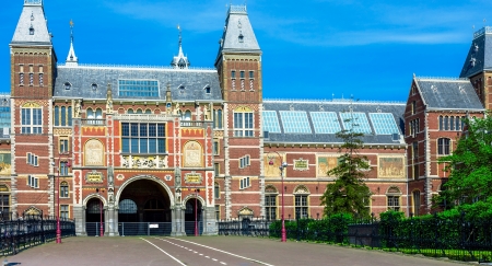 Rijksmuseum, Dutch national museum (1876-1885) in Amsterdam, Museumpleinのeditorial素材