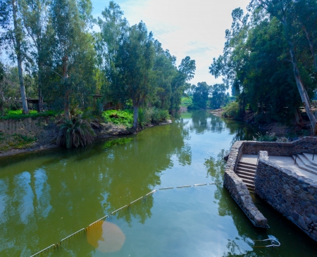 Baptismal Site on Jordan River near Nazareth, Israelの写真素材