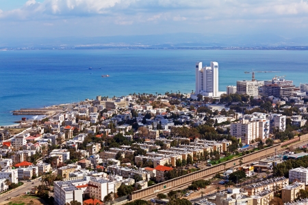 Panoramic Aerial View of Haifa, Israelの写真素材