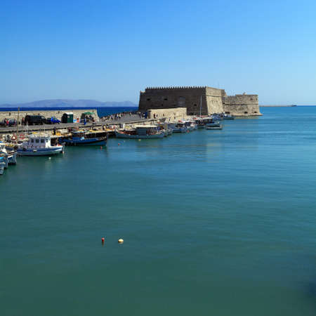 Heraklion Harbour and Fortress Kooules, Crete, Greece