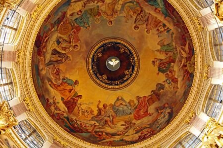 Interior of Isaac Cathedral, Saint Petersburg, Russiaのeditorial素材