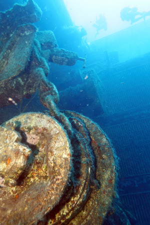 Zenobia Ship Wreck near Paphos, Cyprusの写真素材