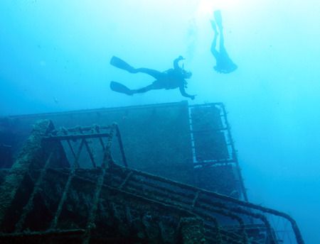 Zenobia Ship Wreck near Paphos, Cyprusの写真素材