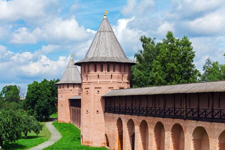 Monastery of Saint Euthymius Wall, UNESCO World Heritage Site, Suzdal, Russiaのeditorial素材