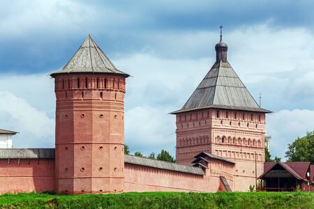 Monastery of Saint Euthymius Wall, UNESCO World Heritage Site, Suzdal, Russiaのeditorial素材