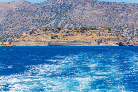 Spinalonga Island with Medieval Fortress, Crete, Greeceのeditorial素材