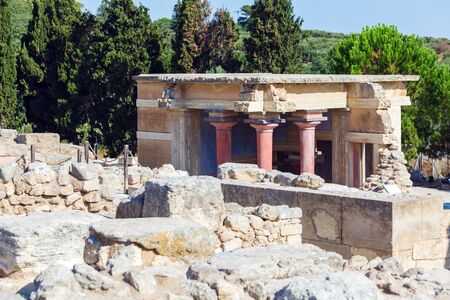 Knossos Palace Ruins, Heraklion Crete, Greeceのeditorial素材