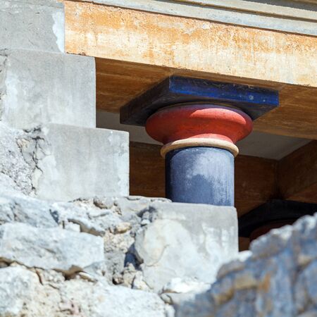 Knossos Palace Ruins, Heraklion Crete, Greeceのeditorial素材