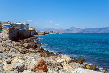 Heraklion Bay and Promenade, Crete, Greeceのeditorial素材