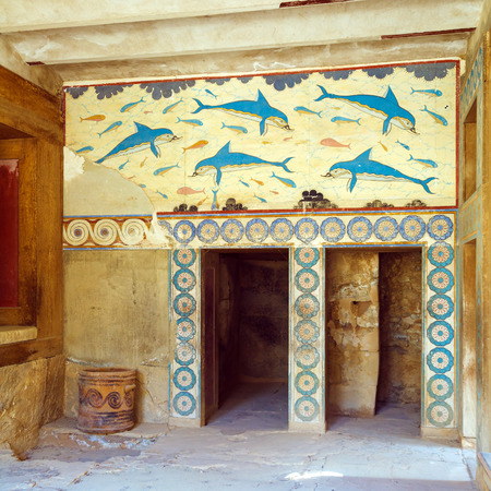 Knossos Palace Ruins, Heraklion Crete, Greeceのeditorial素材