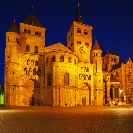The Cathedral of Saint Peter, the oldest cathedral in Germany, Trier, Germanyの写真素材