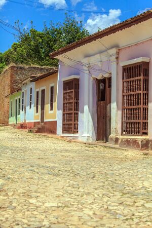 Houses in the old town, Trinidad, Cubaの写真素材